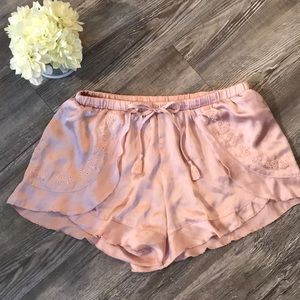 Blush Satin pajama bottoms